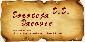 Doroteja Dacović vizit kartica